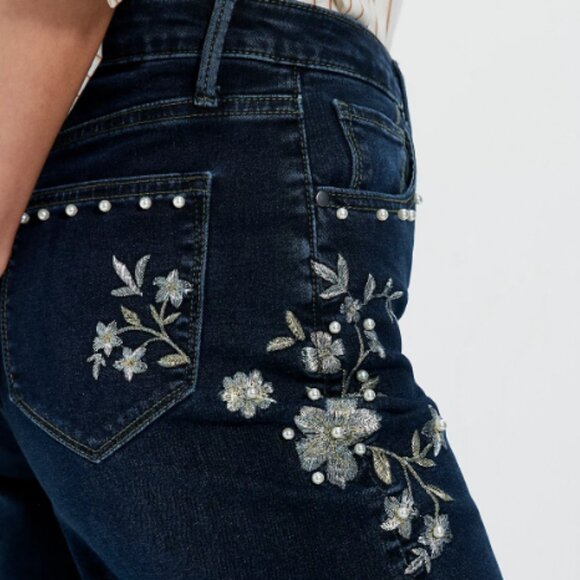 DRIFTWOOD JEANS Dark Wash Penelope X Gilded Garden Jeans 2512 8M4 - Picture 6 of 12